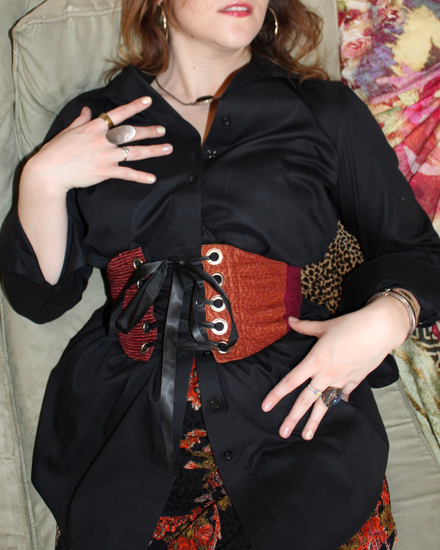 Raspberry Corset Belt