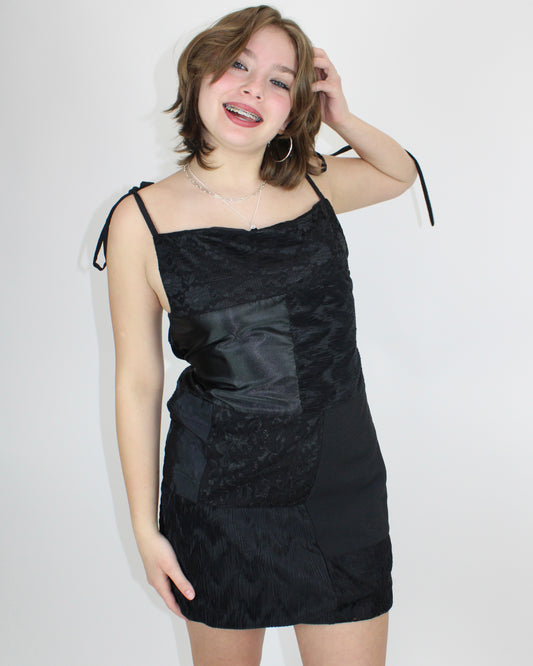 Black Cat Slip Dress