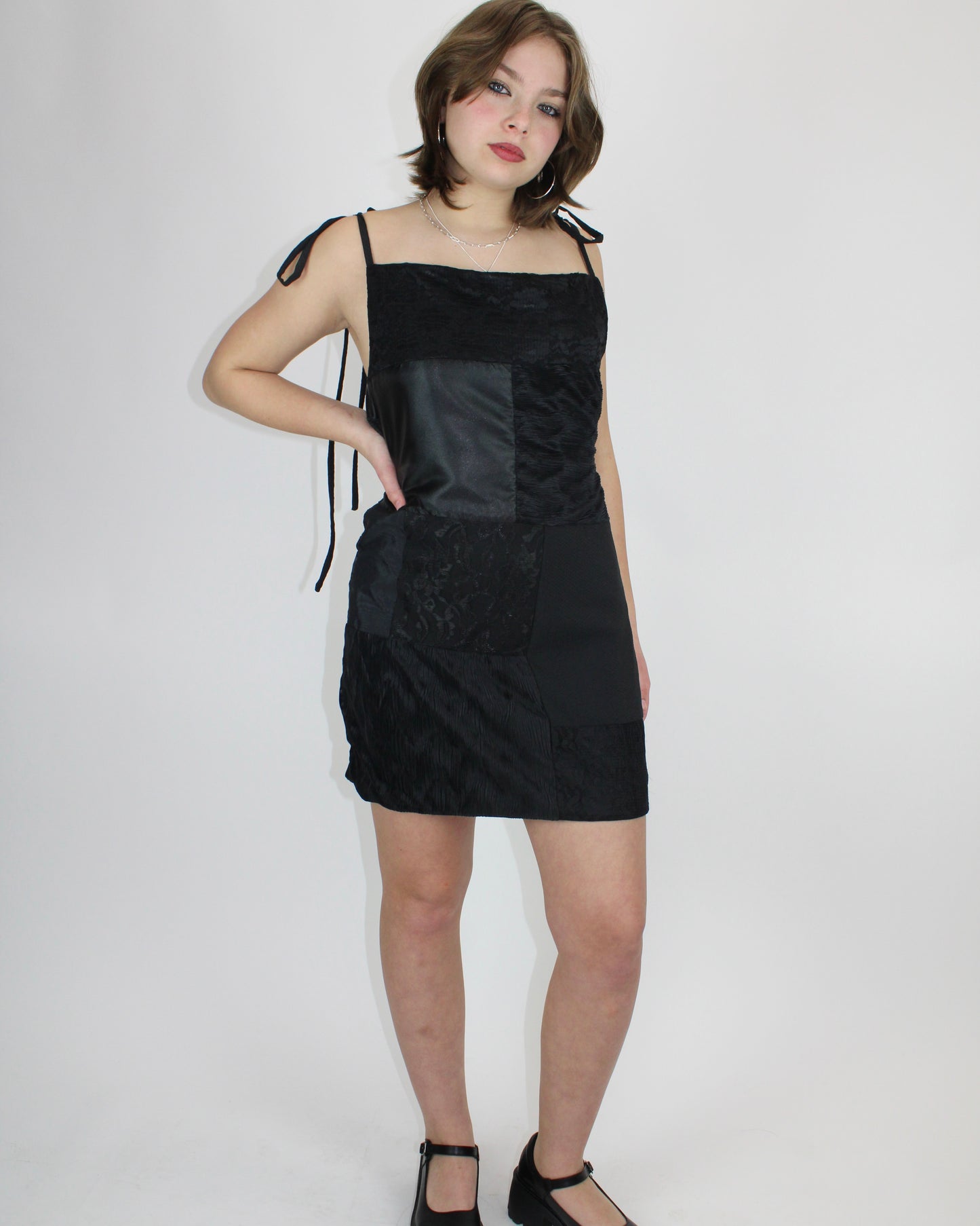 Black Cat Slip Dress